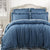 Stonewashed Denim Frayed Quilt Cover Set