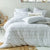 Tassel White Quilt Cover Set