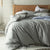 Vintage Washed Cotton Silver Quilt Cover Set