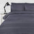 Waffle Stripe Grey Quilt Cover Set