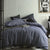 Blue Stripe Linen Quilt Cover Set