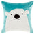 Polar Bear Blue Square Cushion (45 x 45cm)