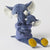 Navy Plush Elephant With Baby 2 PACK
