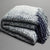 Navy And White Multi Stripe Throw (127 x 152cm)