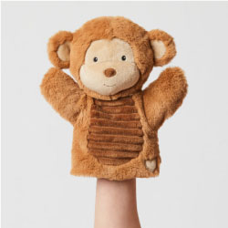 Sweetheart Slouchie Monkey Hand Puppet 4 PACK by Jiggle & Giggle ...