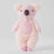 Kayla Koala Pink Plush Toy Rattle 3 PACK