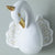 White Swan With Gold Trim Plush Wall Hanging