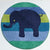 Animal Patch Round Floor Rug (80cm round)