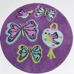Butterfly Lantern Floor Rug (80cm Round) by Jiggle & Giggle – Cottonbox ...