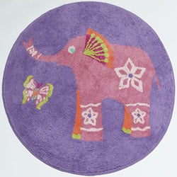Peacock Princess Round Floor Rug (80cm round) by Jiggle & Giggle ...