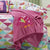 Peacock Princess Elephant Fleece Pink Throw (127 x 152cm)