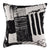 Hatched Black Square Cushion (50 x 50cm)