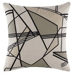 Strobe Neutral Square Cushion (50 x 50cm) by Kas – Cottonbox Pty Ltd