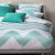 Zig Zag Teal Quilt Cover Set