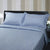 Hotel Quality 375TC Cotton Striped Ice Blue Quilt Cover Set