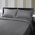 Hotel Quality 375TC Cotton Striped Charcoal Quilt Cover Set
