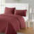 Chic Embossed 3pce Burgundy Comforter Set