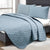 Chic Embossed 3pce Blue Comforter Set