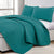 Chic Embossed 3pce Teal Green Comforter Set