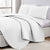 Chic Embossed 3pce White Comforter Set