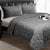 Floral Jacquard Charcoal Comforter Set