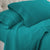Crochet Teal Lace On Teal Sheet Set