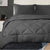 Mink Flannel Charcoal Comforter Set