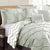 Pinch Pleat 7pc Silver Comforter Set