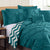 Pinch Pleat 7pc Teal Comforter Set