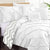 Pinch Pleat 7pc White Comforter Set
