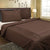 Pintuck Chocolate 225TC Quilt Cover Set