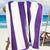 Jacquard Beach Towel (75 x 150cm) PURPLE STRIPE