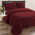 Teddy Fleece Burgundy Comforter Set