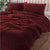 Teddy Fleece Burgundy Quilt Cover Set