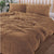 Teddy Fleece Camel Quilt Cover Set