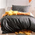 Smiles All Round Charcoal Apricot Quilt Cover Set