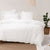 Nara White Quilt Cover Set