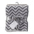 Chevron Knitted Grey Blanket (75 x 100cm)