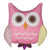 Poppy Seed PINK OWL Character Cushion