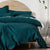 Deluxe Waffle Teal Quilt Cover Set