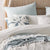 Hydra Blue Square Cushion (45 x 45cm)