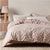 Koto Pink Clay Flannelette Quilt Cover Set