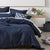 Deluxe Waffle Indigo Quilt Cover Set