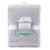 Grey Elepahnt Coral Fleece Blanket With Applique (76 x 101cm)