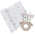 Ava Fawn Jersey Swaddle & Ring Rattle Gift Set