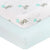 Aqua Stripe Jersey Cot Fitted Sheet