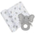 Mason Elephant Jersey Swaddle & Ring Rattle Gift Set