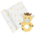 Noah Giraffe Jersey Swaddle & Ring Rattle Gift Set