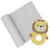 Noah Lion Jersey Swaddle & Ring Rattle Gift Set