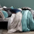 Parker Teal Velvet Quilt Cover Set